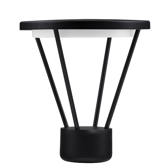 Lampioncino da giardino nero design moderno led 3000k