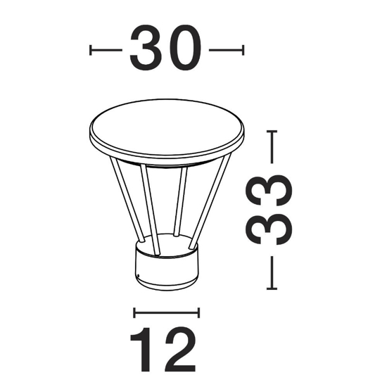 Lampioncino da giardino nero design moderno led 3000k