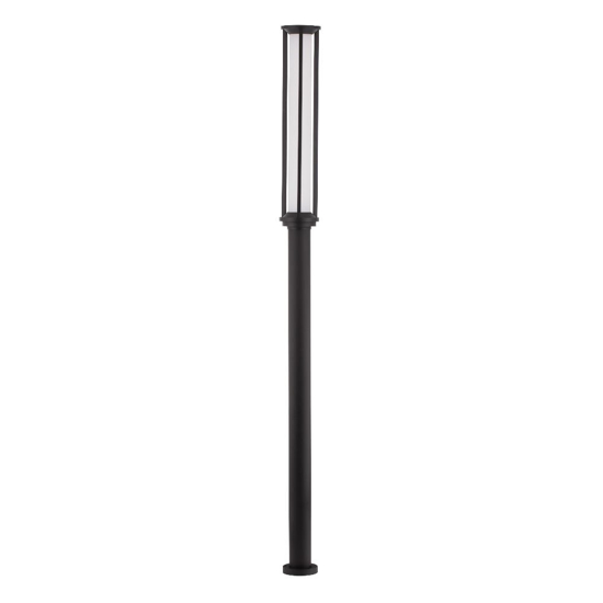 Lampione alto tubolare nero moderno da giardino led 16w 3000k ip65