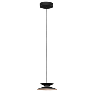 Lampada a sospensione design moderna nero oro led 5w 3000k