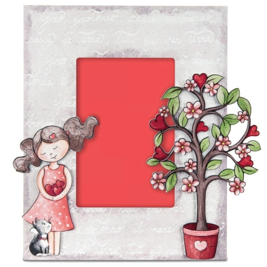 Cornice portafoto rossa per cameretta bambina 20x25 bongelli preziosi