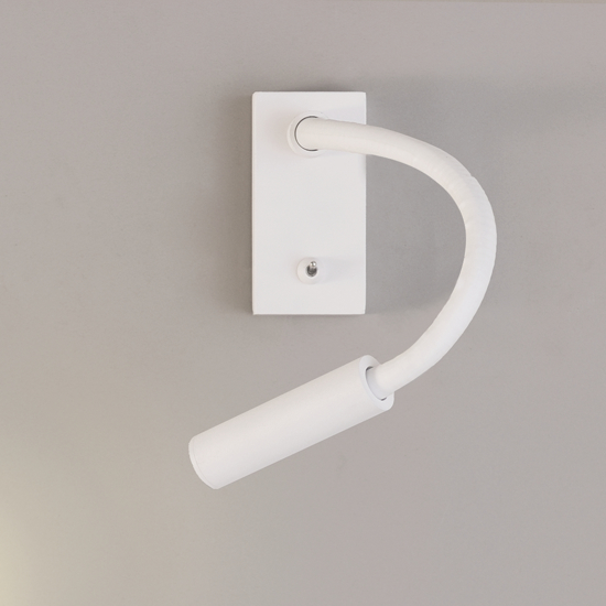 Applique luce comodino camera da letto led 3w 3000k bianco braccio orientabile