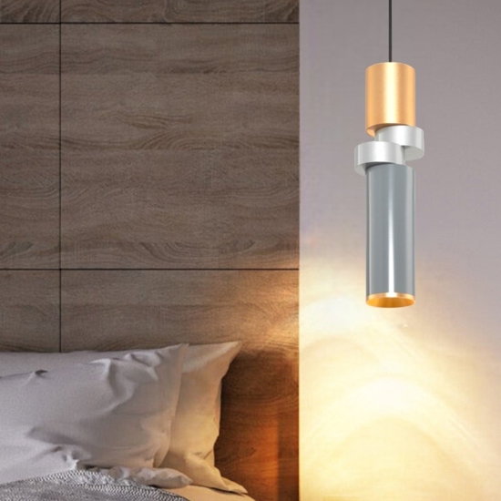 Lampada a sospensione oro argento per camera da letto