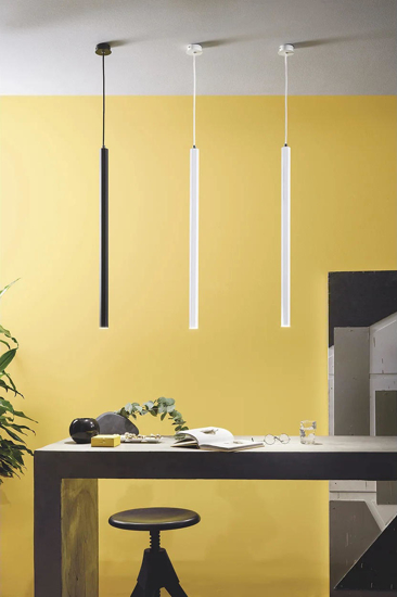 Exagon nera lampada a sospensione per isola cucina ondaluce led 5w 3000k