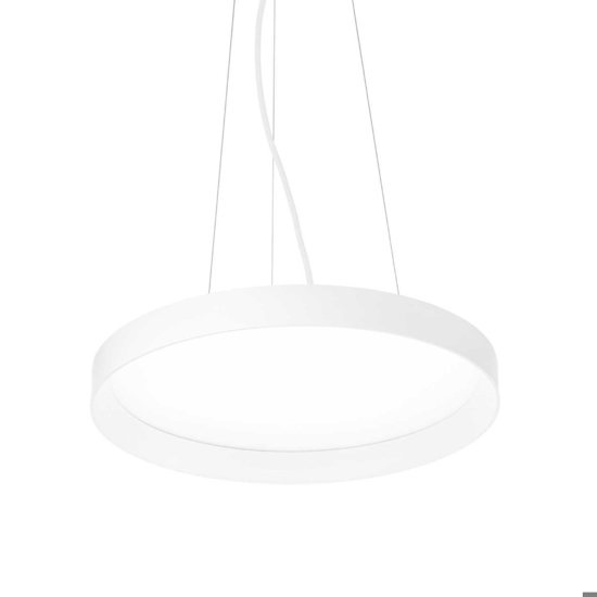 Fly sp ideal lux lampadario led a sospensione 18w 4000k per ufficio bianco