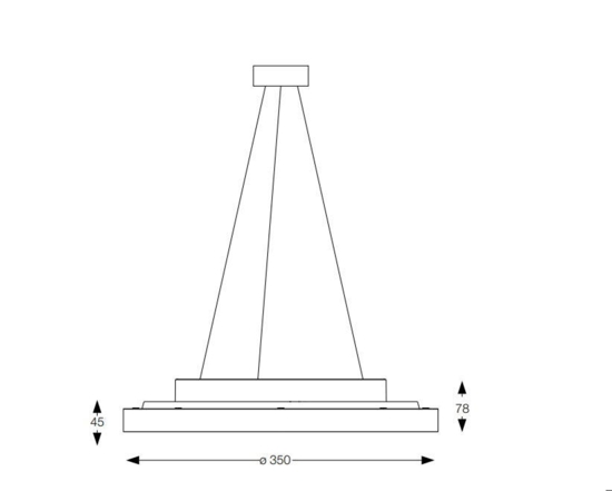 Fly sp ideal lux lampadario led a sospensione 18w 4000k per ufficio bianco