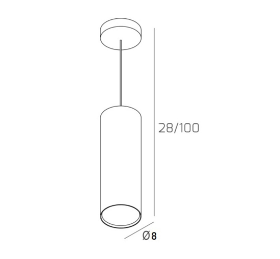 Lampada a sospensione per isola cucina cilindro metallo bianco top light