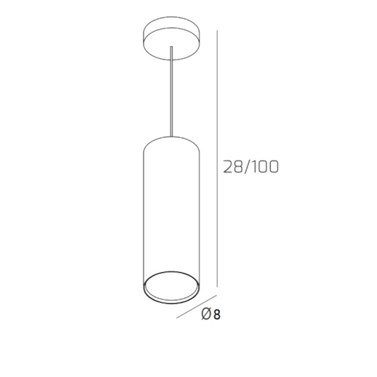 Lampada a sospensione per isola cucina cilindro colore sabbia top light