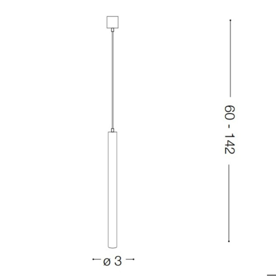 Ultrathin sp d040 round bianco ideal lux sospensione cilindro led 11.5w 3000k