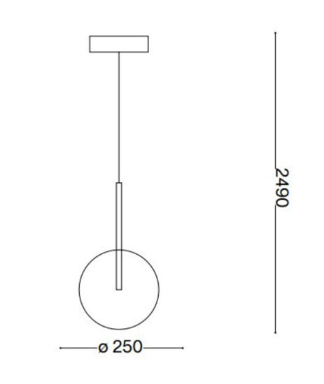 Ideal lux equinoxe sp1 d25 ottone lampada sospensione dorata