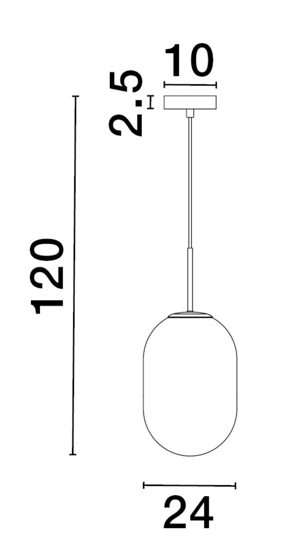 Lampada oro di vetro a sospensione sfrumato bianco