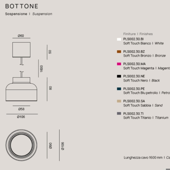 Lampada a sospensione vivida bottone titanio per isola cucina moderna