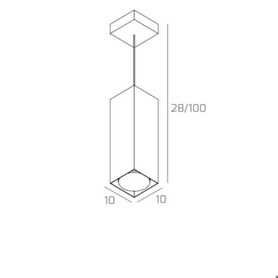 Lampade sospensione grigio squadrato toplight plate