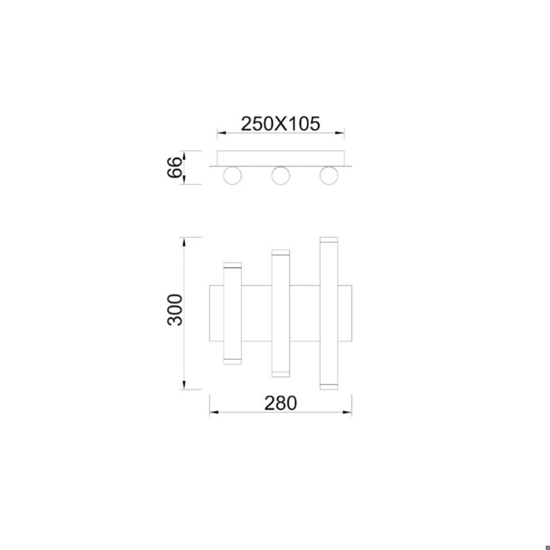 Applique corten marrone led 3000k moderna per pareti