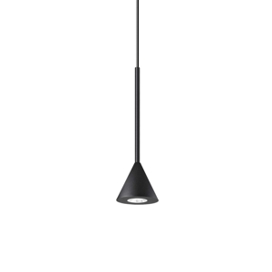 Archimede sp cono lampada a sospensione ideal lux per camera da letto led 3000k nero