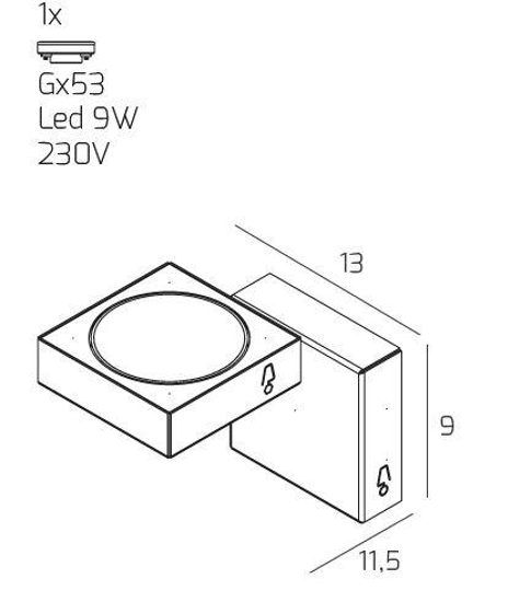 Toplight up applique da parete assemblabile sabbia moderna