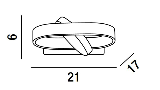 Applique led 6w cct orientabile moderno bianco perenz belt