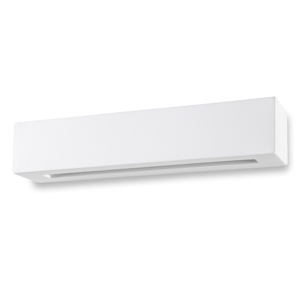 Applique bianco di gesso ceramica led 18w 3000k rettangolare verniciabile