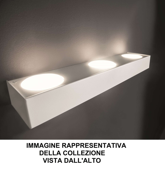 Applique led rettangolare metallo bianco luminoso lampadine gx53