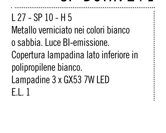 Applique led rettangolare metallo bianco luminoso lampadine gx53