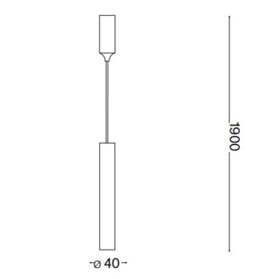 Tube sp d4 ideal lux lampada a sospensione led 11w 3000k bianco