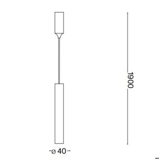 Ideal lux tube sp d4 lampada a sospensione per isola cucina nera led 3000k