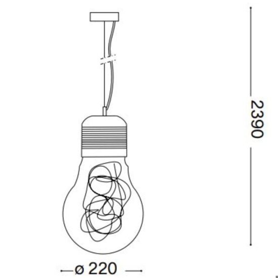 Luce max sp1 small lampada gigante a sospensione per cameretta ideal lux