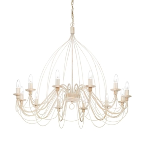 Corte sp12 ideal lux lampadario bianco shabby chic 12 luci