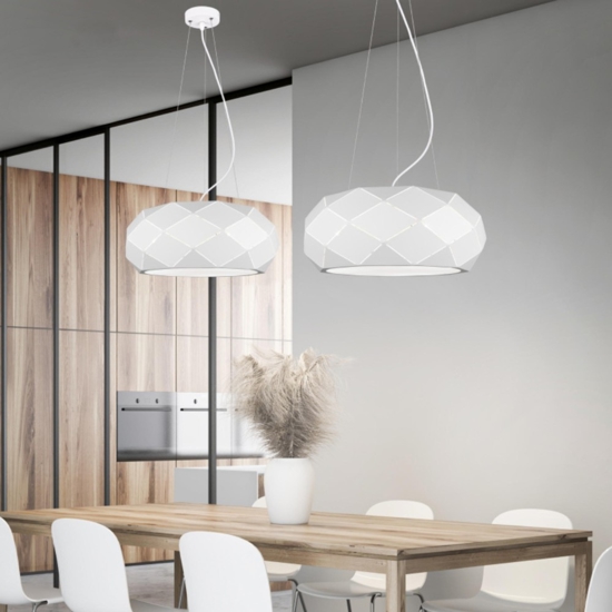 Lampadario a sospensione bianco design per cucina