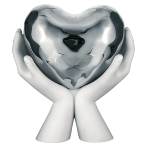 Scultura mani cuore argento 13h soprammobile bongelli preziosi