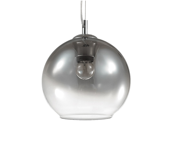 Nemo sp1 d20 lampada a sospensione per isola cucina sfera vetro cromo sfumato ideal lux