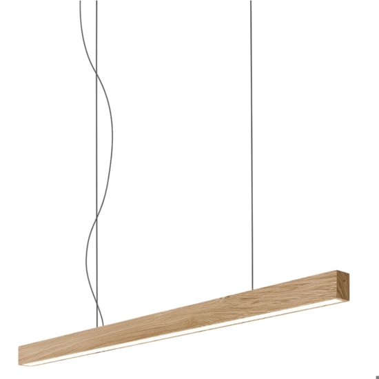 Lampadario di legno per tavolo soggiorno led 18w 3000k