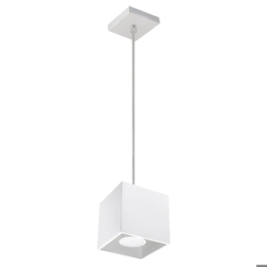 Lampada a sospensione cubo bianco per isola cucina moderna