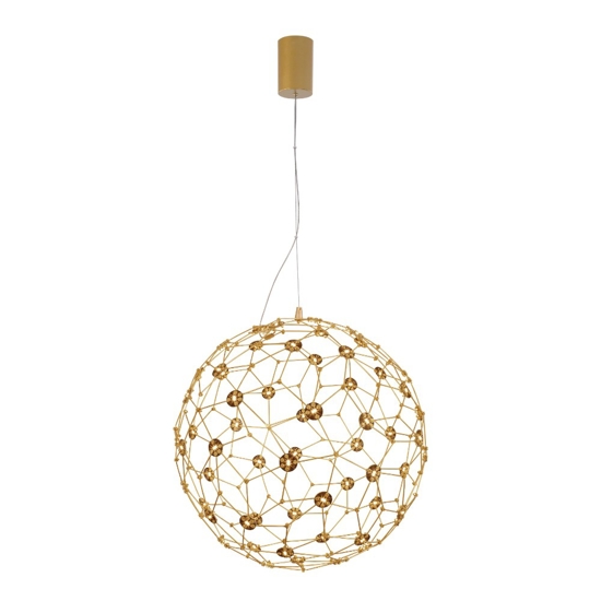 Lampada a sospensione sole sfera oro led 21w 3000w