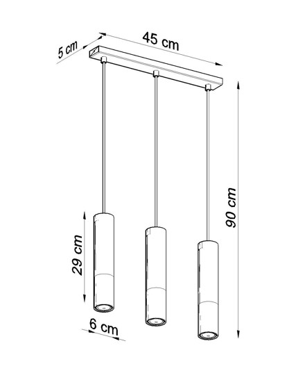 Lampadario da cucina nero cromo