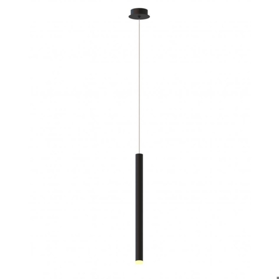 Lampada cilindro nero sospensione led 6w 3000k per cucina