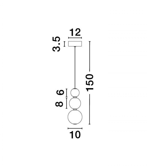 Lampada a sospensione oro perle per comodino camera da letto