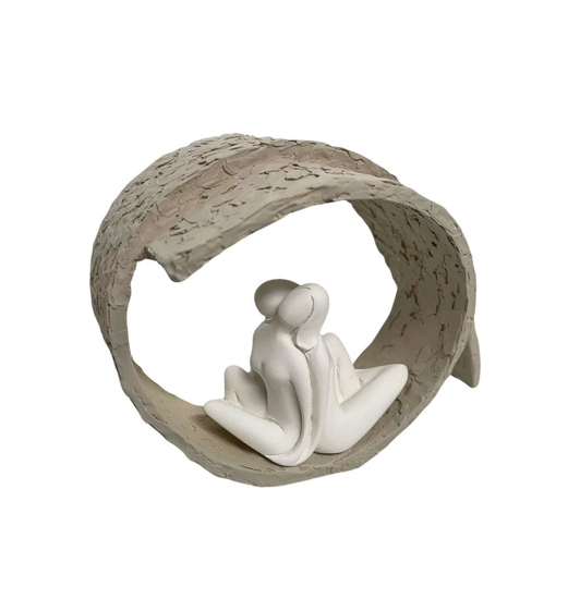 Scultura da tavolo coppia vortice nocciola d15 bongelli preziosi