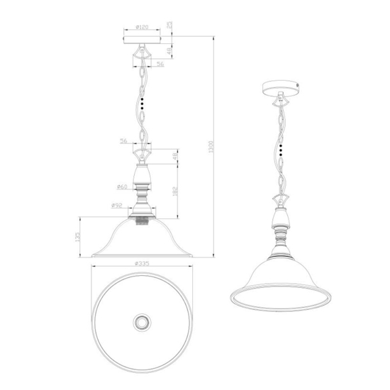 Lampada a sospensione ruggine per cucina rustica