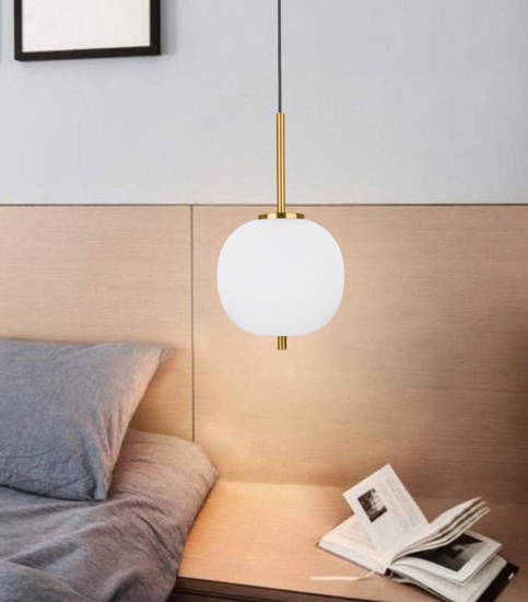 Lampada a sospensionke per comodino camera da letto oro