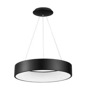 Lampadario a sospensione nero anello 60cm led 42w 3000k