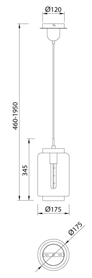 Lampada a sospensione per bancone vetro bronzo trasparente design