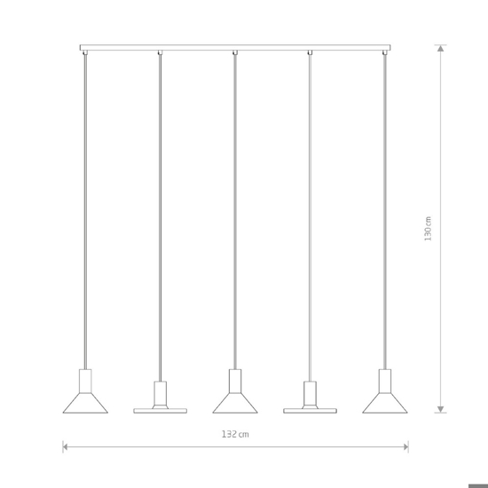 Lampada a sospensione per isola cucina 5 luci per tavolo nero oro