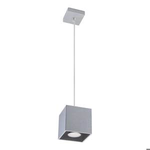 Lampada cubo a sospensione grigio per isola cucina moderna