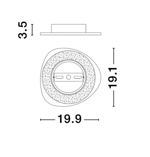 Applique design moderna bianco da parete 8w 3000k