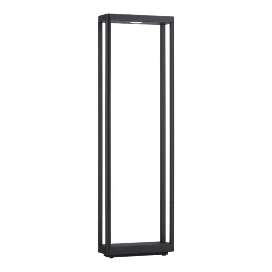 Lampione alto da giaridno moderno led 8w 3000k nero