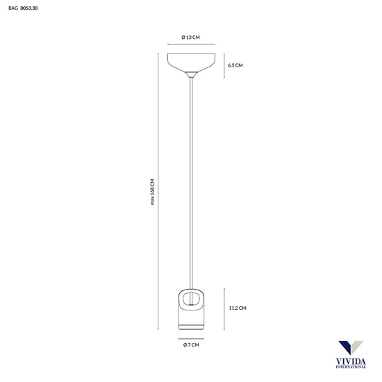 Lampade a sospensione singola design led 5w 3000k nero vivida bag