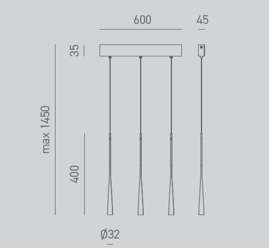 Lampadario per cucina a sospensione gea luce dafne moderna bianca led 16w 3000k