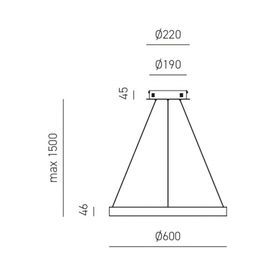 Gea luce criseide s-p bianco led 60w 3000k lampadario a sospensione