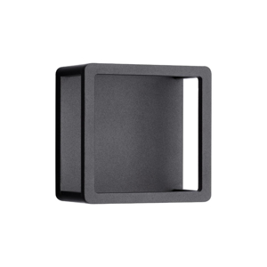 Applique per esterni quadrato nero moderno led 9w 3000k